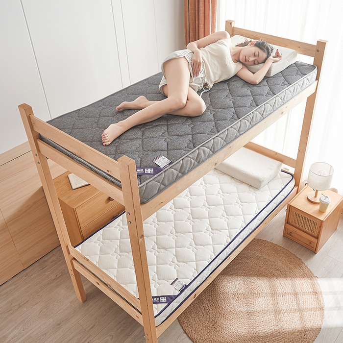 91家纺网 家纺一手货源 找家纺 欣罗兰 2023新款针织棉立体纯色床垫系列-小床款 蝶恋-灰