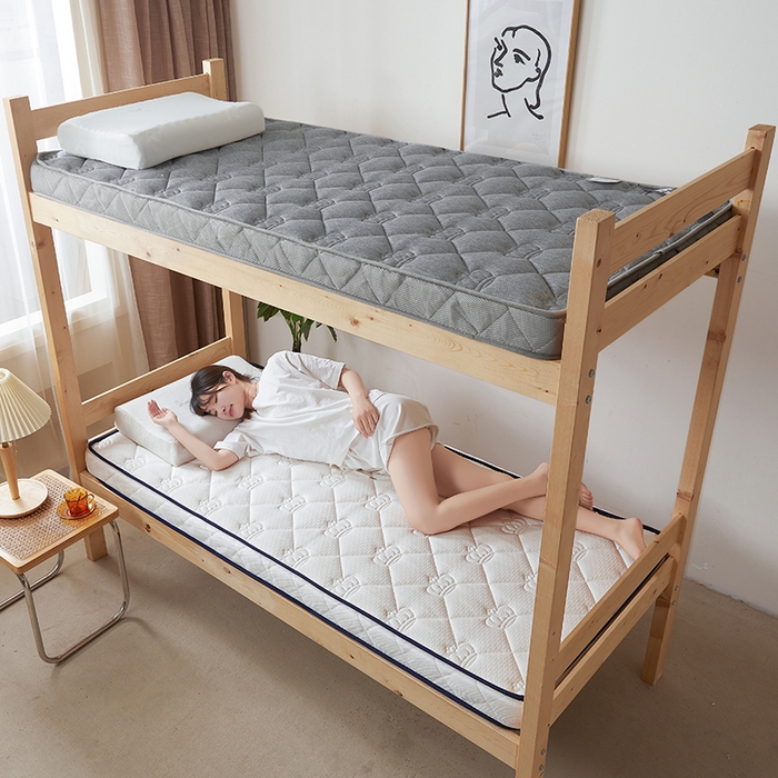 91家纺网 家纺一手货源 找家纺 欣罗兰 2023新款针织棉立体纯色床垫系列-小床款 皇冠-白