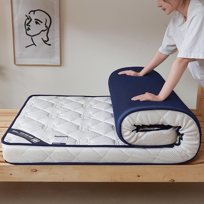 91家纺网 家纺一手货源 找家纺 欣罗兰 2023新款针织棉立体纯色床垫系列-小床款 皇冠-白