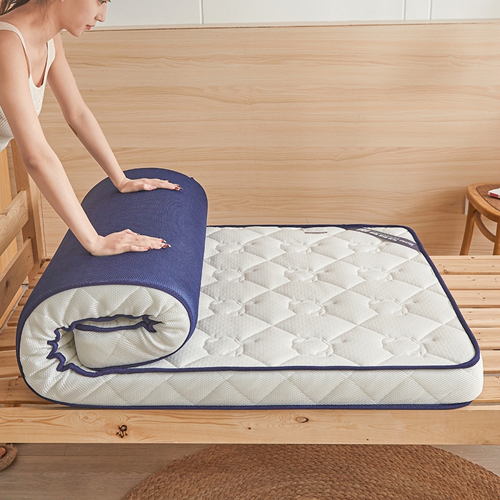 91家纺网 家纺一手货源 找家纺 欣罗兰 2023新款针织棉立体纯色床垫系列-小床款 棉花-白