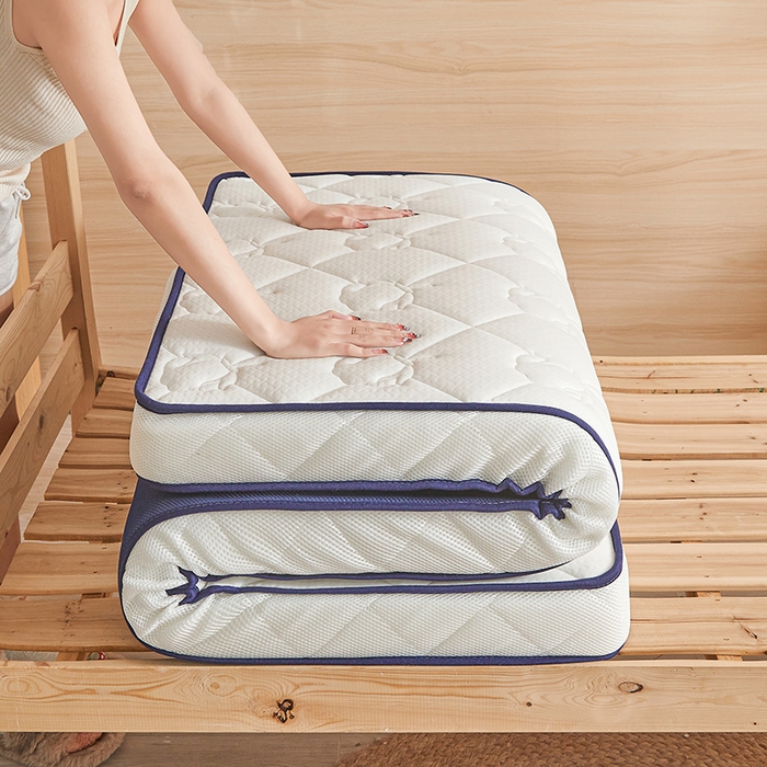 91家纺网 家纺一手货源 找家纺 欣罗兰 2023新款针织棉立体纯色床垫系列-小床款 棉花-白