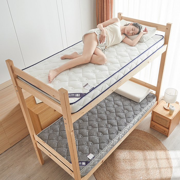 91家纺网 家纺一手货源 找家纺 欣罗兰 2023新款针织棉立体纯色床垫系列-小床款 棉花-白