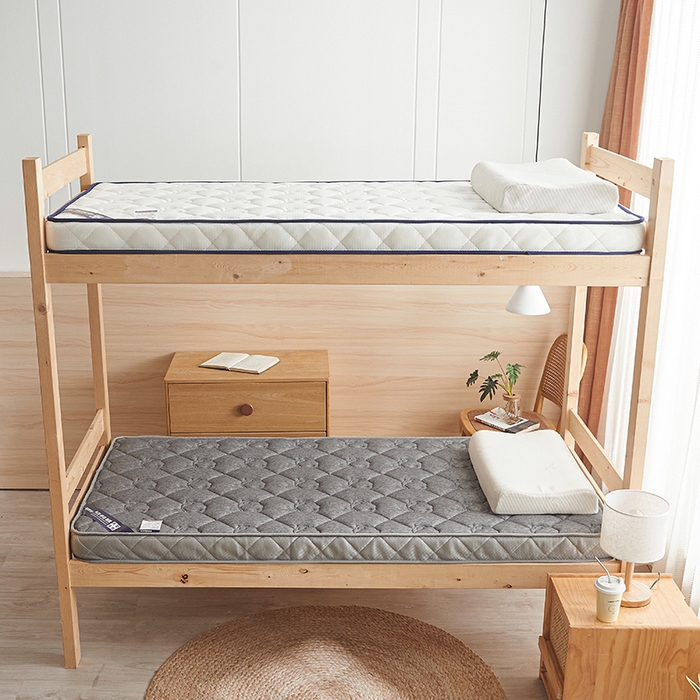 91家纺网 家纺一手货源 找家纺 欣罗兰 2023新款针织棉立体纯色床垫系列-小床款 棉花-灰