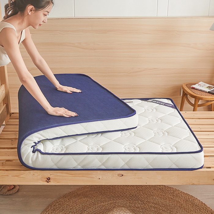 91家纺网 家纺一手货源 找家纺 欣罗兰 2023新款针织棉立体纯色床垫系列-小床款 牡丹-白