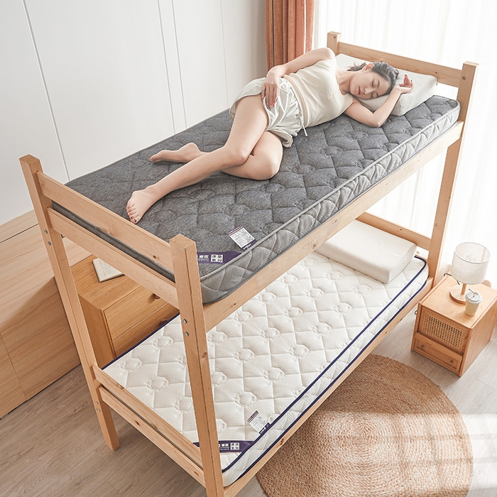 91家纺网 家纺一手货源 找家纺 欣罗兰 2023新款针织棉立体纯色床垫系列-小床款 棉花-灰