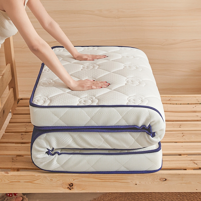 91家纺网 家纺一手货源 找家纺 欣罗兰 2023新款针织棉立体纯色床垫系列-小床款 牡丹-白