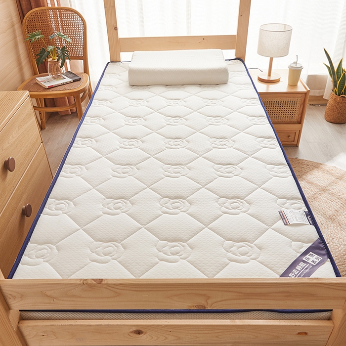 91家纺网 家纺一手货源 找家纺 欣罗兰 2023新款针织棉立体纯色床垫系列-小床款 牡丹-白