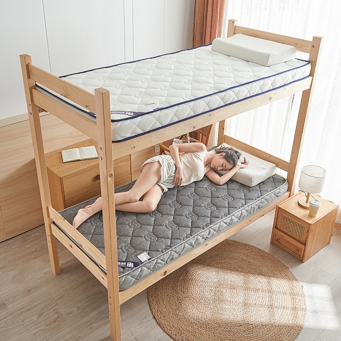 91家纺网 家纺一手货源 找家纺 欣罗兰 2023新款针织棉立体纯色床垫系列-小床款 牡丹-灰