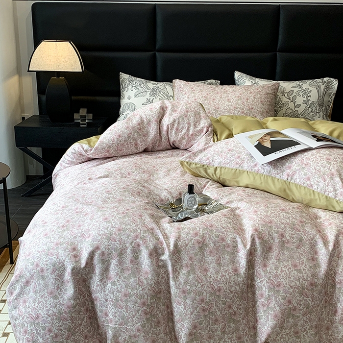 91家纺网 家纺一手货源 找家纺 澳萝拉 2023新款天丝印花四件套 芳馨