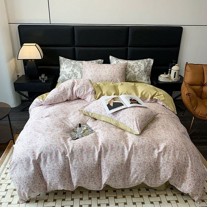 91家纺网 家纺一手货源 找家纺 澳萝拉 2023新款天丝印花四件套 芳馨