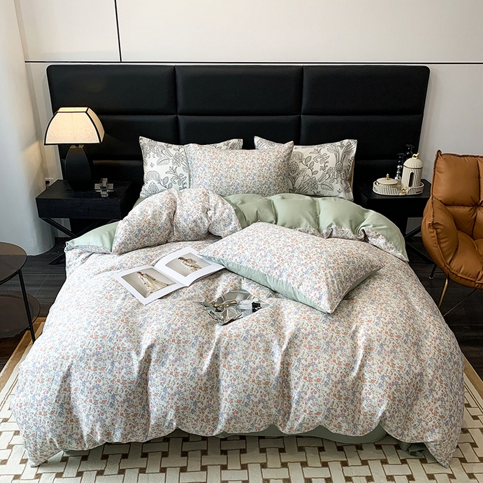 91家纺网 家纺一手货源 找家纺 澳萝拉 2023新款天丝印花四件套 江夏