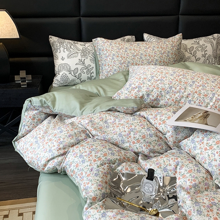 91家纺网 家纺一手货源 找家纺 澳萝拉 2023新款天丝印花四件套 江夏