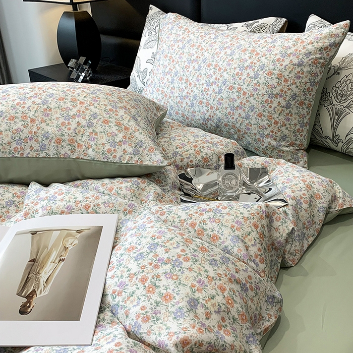 91家纺网 家纺一手货源 找家纺 澳萝拉 2023新款天丝印花四件套 江夏