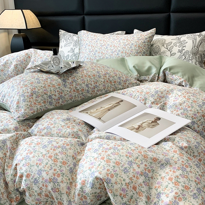 91家纺网 家纺一手货源 找家纺 澳萝拉 2023新款天丝印花四件套 江夏