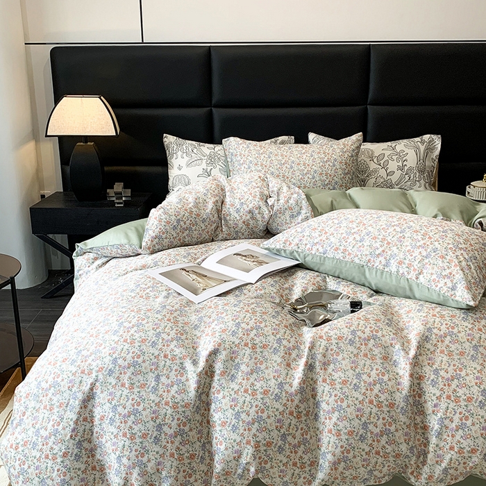 91家纺网 家纺一手货源 找家纺 澳萝拉 2023新款天丝印花四件套 江夏