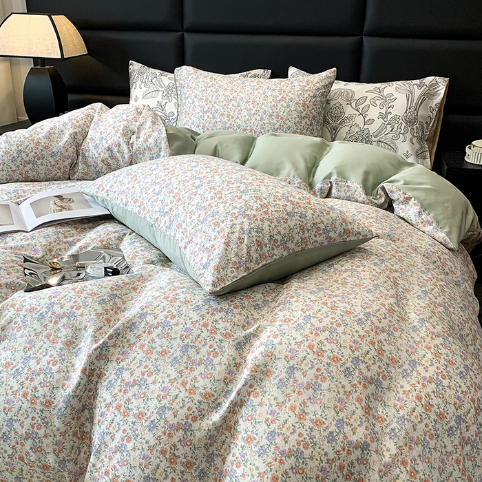 91家纺网 家纺一手货源 找家纺 澳萝拉 2023新款天丝印花四件套 江夏