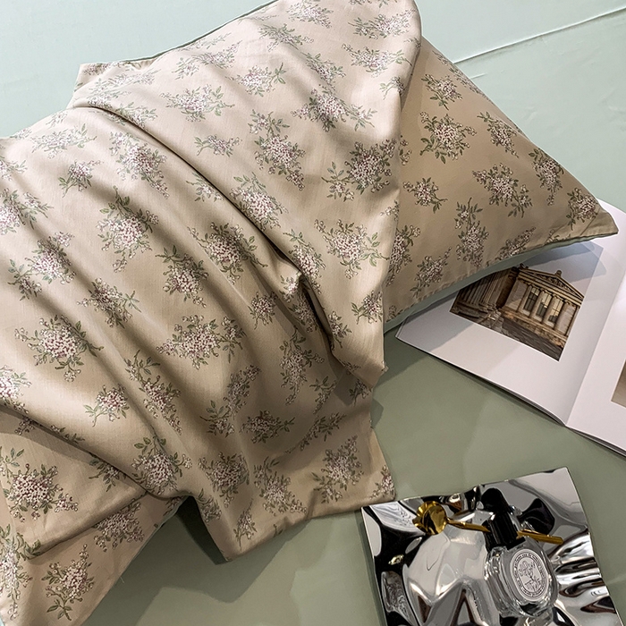 91家纺网 家纺一手货源 找家纺 澳萝拉 2023新款天丝印花四件套 柠染-粉