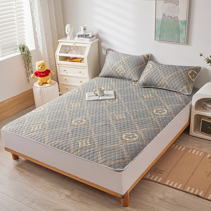 91家纺网 家纺一手货源 找家纺 小萌虎 2023新款冰丝胶质凉席-床席款 轻奢