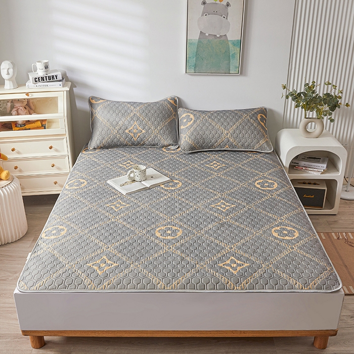 91家纺网 家纺一手货源 找家纺 小萌虎 2023新款冰丝胶质凉席-床席款 轻奢