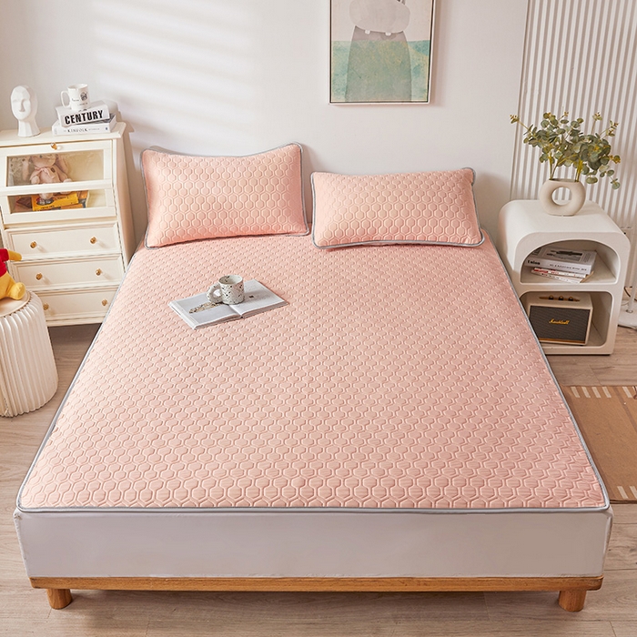 91家纺网 家纺一手货源 找家纺 小萌虎 2023新款冰丝胶质凉席-床席款 玉