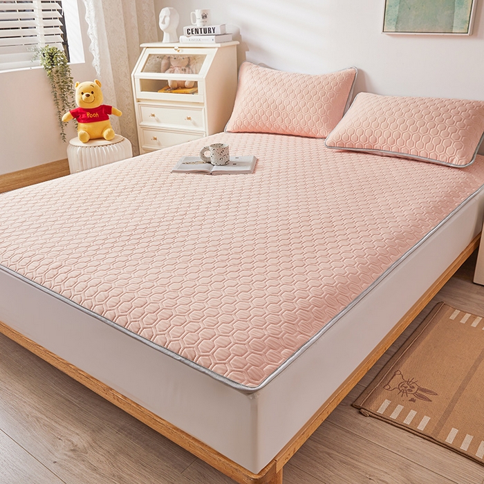 91家纺网 家纺一手货源 找家纺 小萌虎 2023新款冰丝胶质凉席-床席款 玉