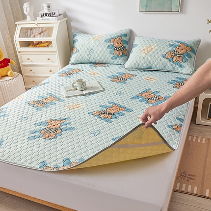 91家纺网 家纺一手货源 找家纺 （总）小萌虎 2023新款冰丝胶质凉席-床席款