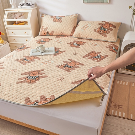 91家纺网 家纺一手货源 找家纺 （总）小萌虎 2023新款冰丝胶质凉席-床席款