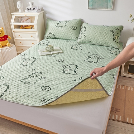 91家纺网 家纺一手货源 找家纺 （总）小萌虎 2023新款冰丝胶质凉席-床席款