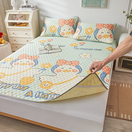 91家纺网 家纺一手货源 找家纺 （总）小萌虎 2023新款冰丝胶质凉席-床席款