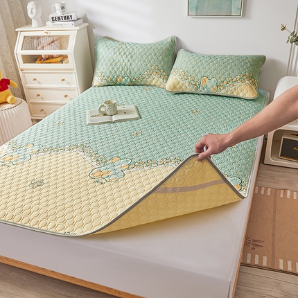 91家纺网 家纺一手货源 找家纺 （总）小萌虎 2023新款冰丝胶质凉席-床席款