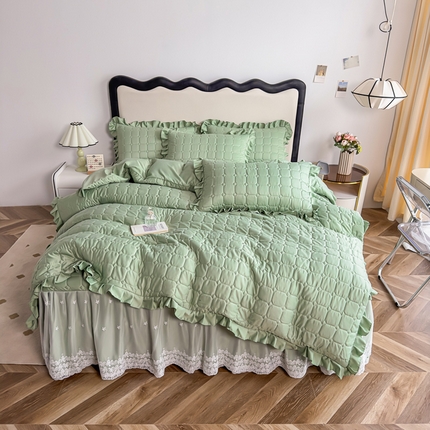 91家纺网 家纺一手货源 找家纺 （总）青竹苑 2023新款A类天丝棉床裙款四件套