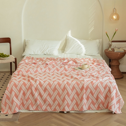 91家纺网 家纺一手货源 找家纺 （总）雯雨 2023新款塞尚风格全棉纱布毛巾被