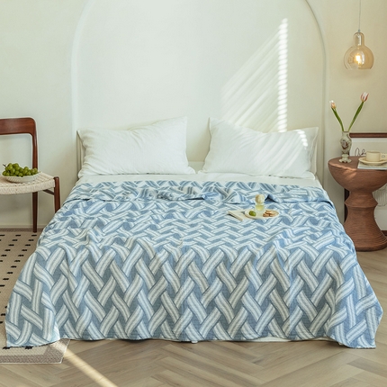 91家纺网 家纺一手货源 找家纺 （总）雯雨 2023新款塞尚风格全棉纱布毛巾被