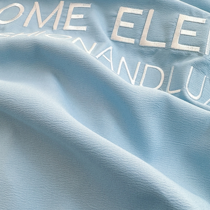 91家纺网 家纺一手货源 找家纺 仟网汇 2023新款棉麻刺绣纯色米兰系列夏被四件套 米兰-繁星蓝