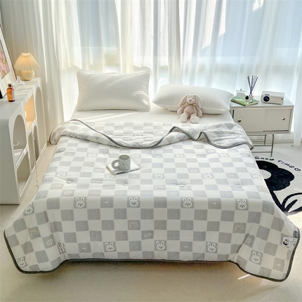 HL原创 2023新款A类牛奶针织夏凉被 灰兔兔