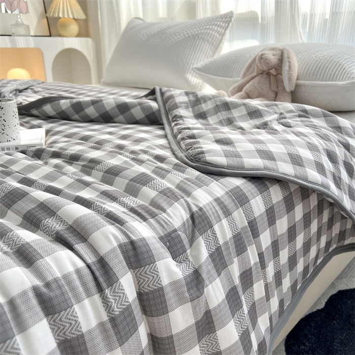 91家纺网 家纺一手货源 找家纺 HL原创 2023新款A类牛奶针织夏凉被 品格