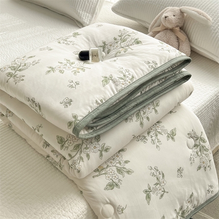 91家纺网 家纺一手货源 找家纺 HL原创 2023新款A类牛奶针织夏凉被 仙草