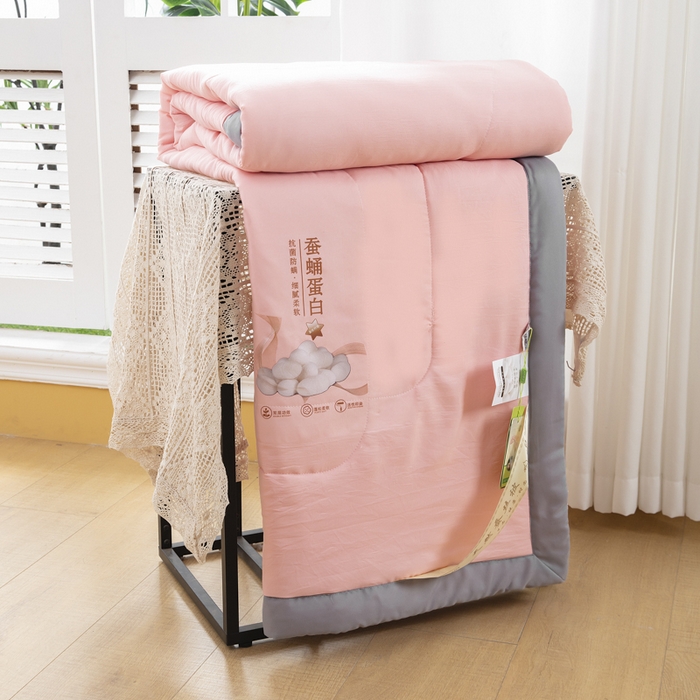 91家纺网 家纺一手货源 找家纺 被多多 2024新款蚕丝蛋白夏被 典雅玉