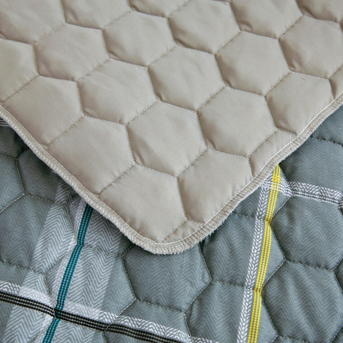 91家纺网 家纺一手货源 找家纺 情煊 2023新款全棉夹棉纯色印花床笠款(可定制尺寸) 床笠-柏林灰