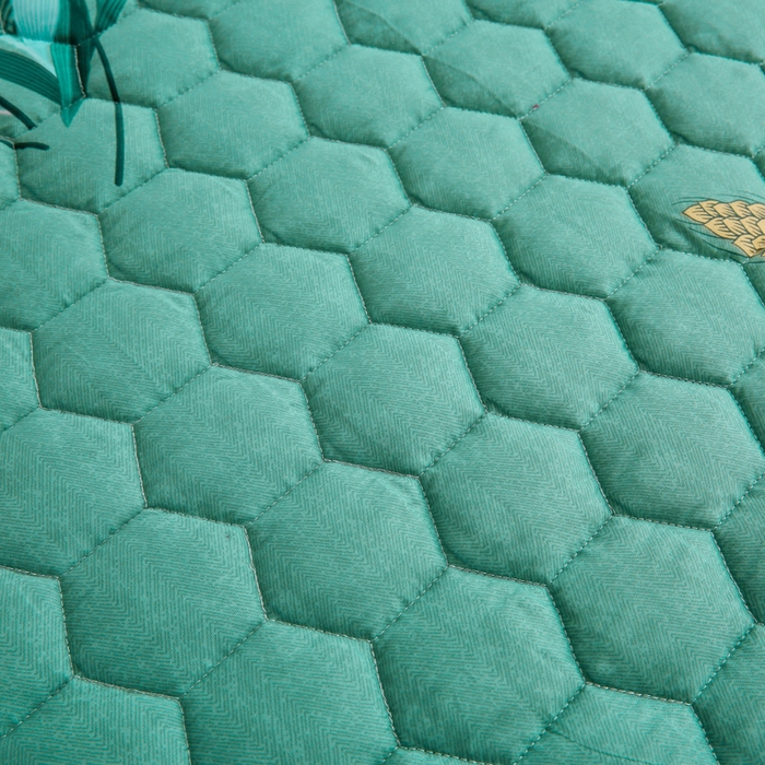 91家纺网 家纺一手货源 找家纺 情煊 2023新款全棉夹棉纯色印花床笠款(可定制尺寸) 床笠-麦之穗