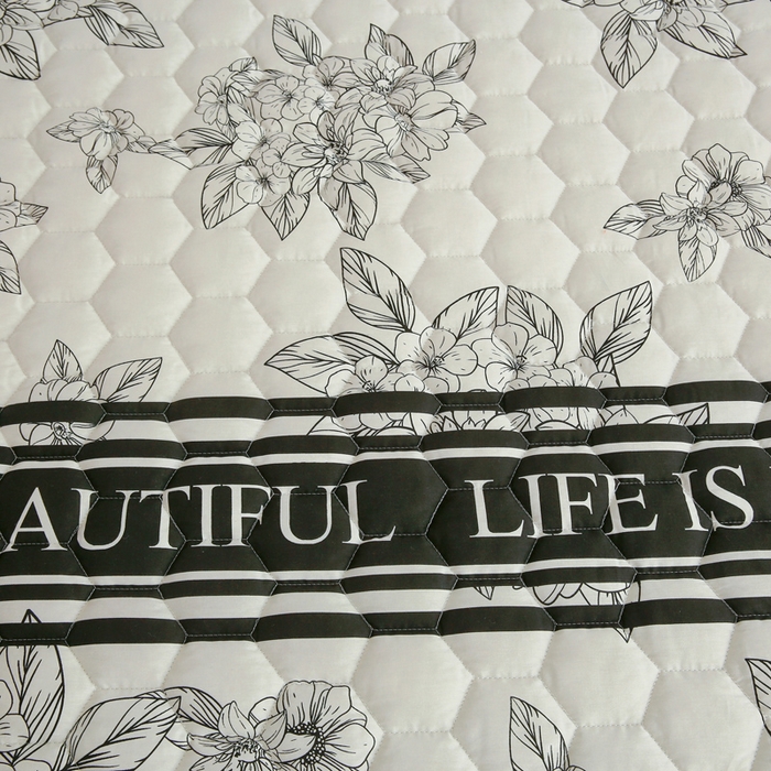 91家纺网 家纺一手货源 找家纺 情煊 2023新款全棉夹棉纯色印花床笠款(可定制尺寸) 床笠-木槿