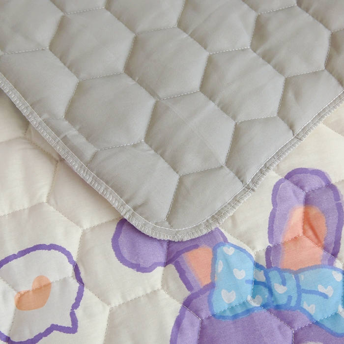 91家纺网 家纺一手货源 找家纺 情煊 2023新款全棉夹棉纯色印花床笠款(可定制尺寸) 床笠-幸运兔