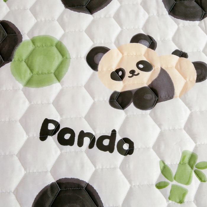 91家纺网 家纺一手货源 找家纺 情煊 2023新款全棉夹棉纯色印花床笠款(可定制尺寸) 床笠-竹林熊猫