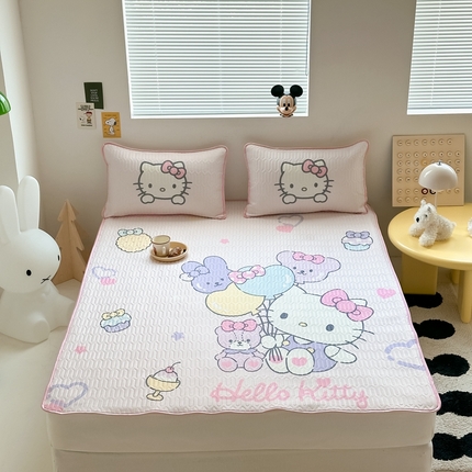 91家纺网 家纺一手货源 找家纺 （总）美乐迪 2023正版hello Kitty乳胶凉席