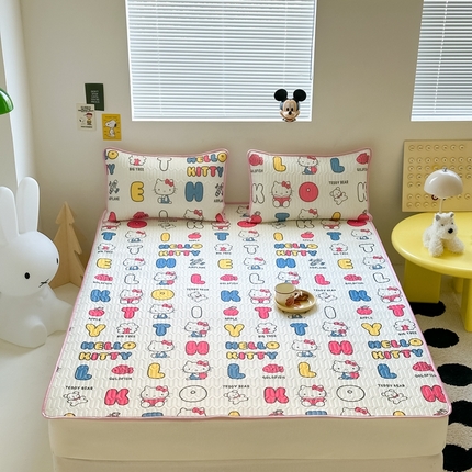 91家纺网 家纺一手货源 找家纺 （总）美乐迪 2023正版hello Kitty乳胶凉席