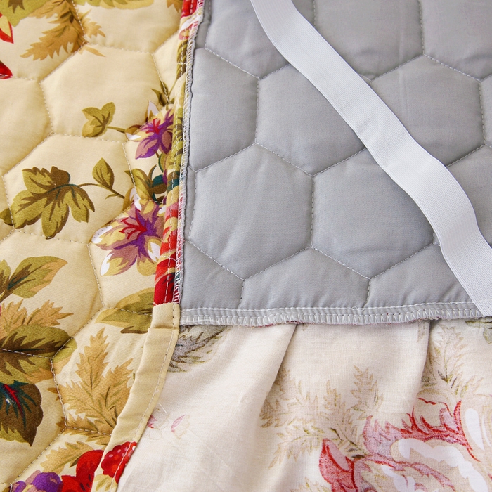 91家纺网 家纺一手货源 找家纺 情煊 2023新款全棉夹棉纯色印花床裙款(可定制尺寸) 情深似海