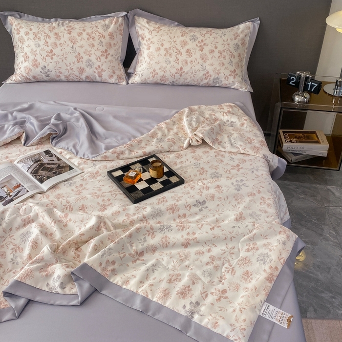 91家纺网 家纺一手货源 找家纺 （总）棉生活 2023新款3M贡缎工艺天丝夏被四件套