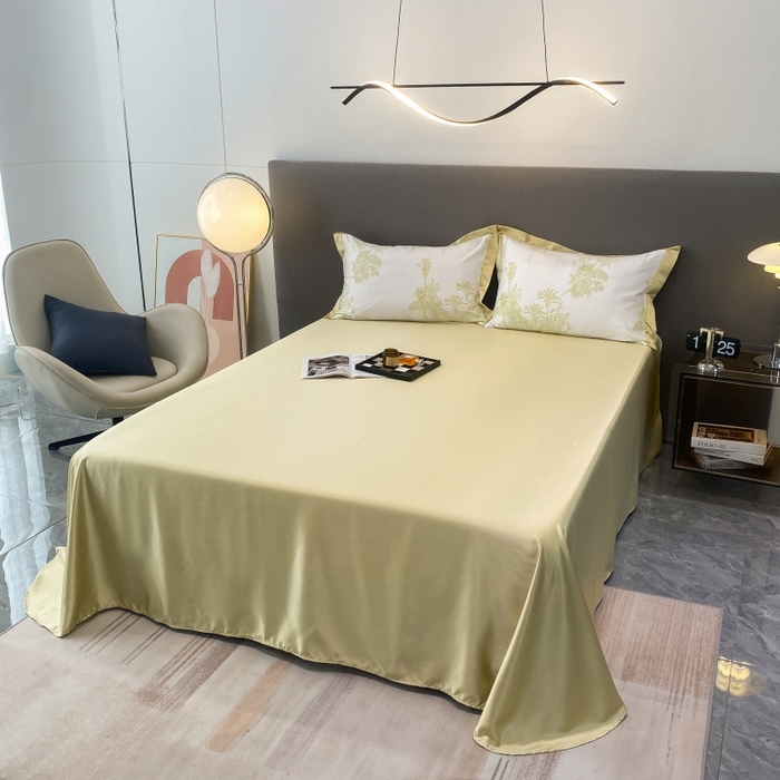 91家纺网 家纺一手货源 找家纺 棉生活 2023新款3M贡缎工艺天丝夏被四件套 洛林 绿