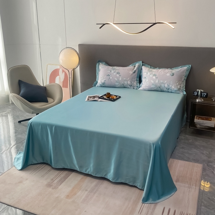 91家纺网 家纺一手货源 找家纺 棉生活 2023新款3M贡缎工艺天丝夏被四件套 森语 灰