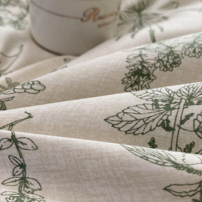 91家纺网 家纺一手货源 找家纺 棉生活 2023新款3M贡缎工艺天丝夏被四件套 枝蔓 绿